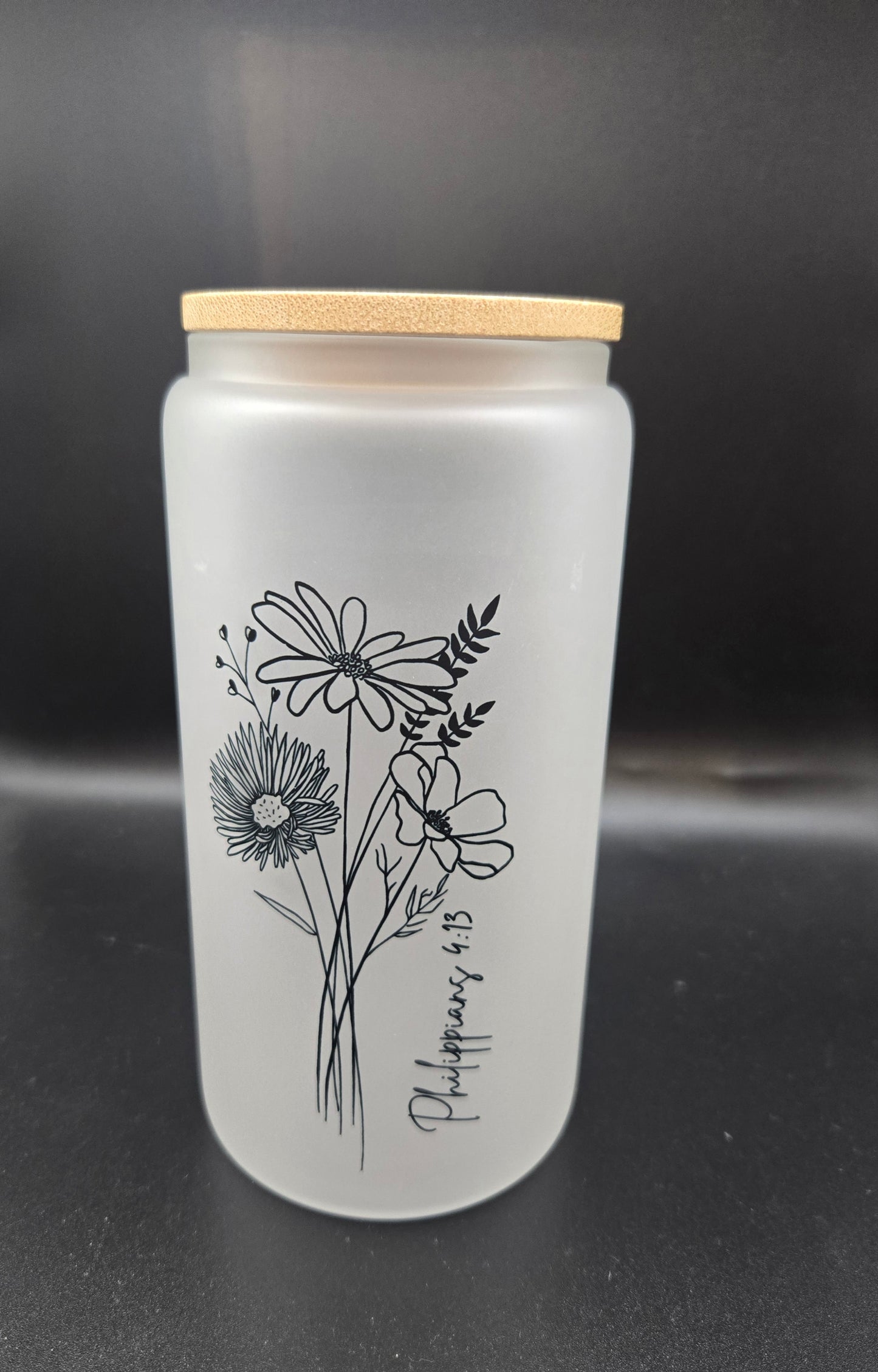 16oz frosted glass(philippians)