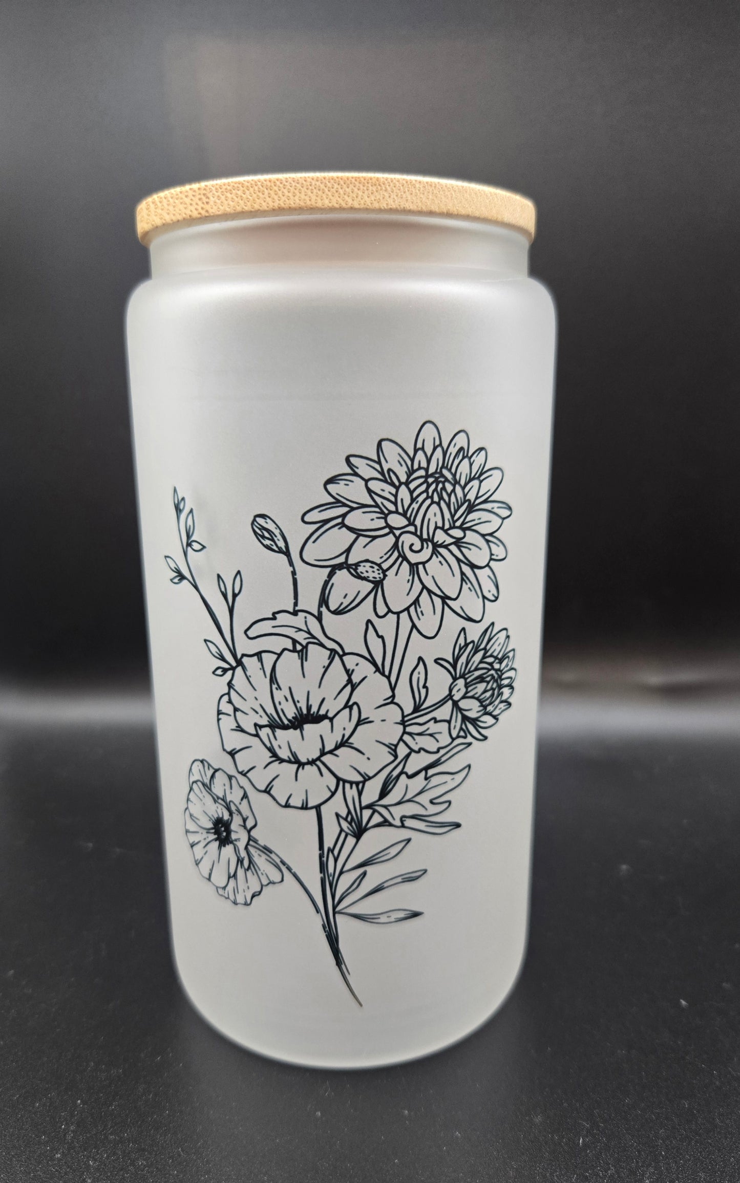 16oz frosted glass